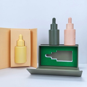 Botella de vidrio con gotero de hombro plano de 30 ml (2 oz) para aceite esencial y sérum, con caja magnética - Product Image 2