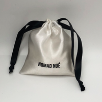 Sac à cordon en satin de coton avec logo personnalisé, pochette anti-poussière soyeuse pour l'emballage de bijoux, pour cadeaux ou promotions