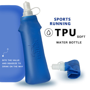 Botella de Agua Plegable de TPU, Libre de BPA, 500 ml, Bolsa de Hidratación Plegable para Correr y Hacer Senderismo - Product Image 1
