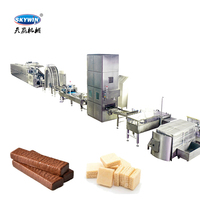 Ligne de four à gaufrettes automatique pour petites entreprises avec machine à enrober le chocolat, machine à gaufrettes au chocolat