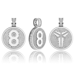New Double-sided <strong>Medallions</strong> Commemorative Gold Plated Brass Pendant <strong>Necklace</strong> Rope Chain Zircon Men Hip Hop Jewelry Iced Bling - Product Image 5