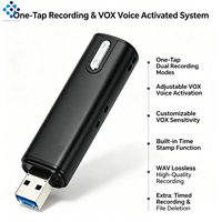 Enregistreur vocal USB-A à branchement direct Q16 tendance avec fonction OTG |   Enregistreur vocal intelligent en alliage d'aluminium, enregistrement 60H, activation vocale