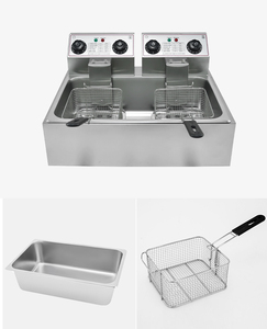 <span class=keywords><strong>Friteuse</strong></span> électrique professionnelle 12L en acier inoxydable pour frites, 1 <span class=keywords><strong>cuve</strong></span> 2 paniers, pour table - Product Image 3