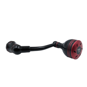 Poignée de moulinet de pêche Shimano 63 mm, noir et rouge, forme sphérique, pour moulinet Vanford Bass, pêche en mer et sur la plage - Product Image 1