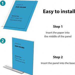 Exhibidor de Tarjetas Acrílico Transparente de Doble Cara en Forma de T, con Rotación Horizontal, para Alimentos, Bebidas, Ropa y Uso Doméstico - Personalizable - Product Image 5