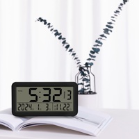 Réveil de table rectangulaire mécanique pour dortoir étudiant, affichage de la semaine, utilisation au chevet de chambre d'enfant, design moderne et simple