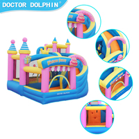 Château gonflable avec toboggan en tissu Oxford pour enfants, usage familial, jardin et extérieur – Commande d'essai et répétition de commande