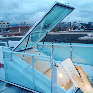 Nhà máy tự động Hàng Đầu Treo rooflight nhiệt phá vỡ nhôm kính cường lực điện Mở Cửa Sổ mái bằng phẳng Skylight - Product Image 2