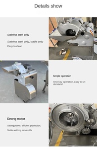 Restaurant Fruits Légumes Cutter Machine À Découper Oignon Hachoir Carotte Cubes Machine De Découpe Moulin À Farine Boulangerie Moteur 650W - Product Image 3