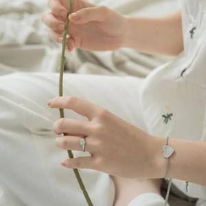 Pulsera de Acero Inoxidable 316L Personalizable con Dije de Corazón Grabable <span class=keywords><strong>para</strong></span> Mujeres y <span class=keywords><strong>Adolescentes</strong></span>, Joyería Láser - Product Image 2