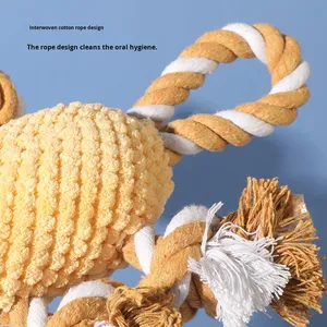 Köpek Pamuk Halat Oyuncak Peluş Oyuncak Çekme Oyuncağı Diş Çıkarma Oyuncağı İnteraktif Oyuncak Çiğneme Oyuncağı Evcil Hayvan Malzemeleri - Product Image 3