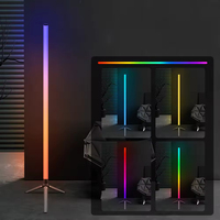 Lampe de sol décorative moderne en plastique avec télécommande, 1,2 m, LED RGB d'angle intelligente, blanc chaud, hauteur réglable, pour hôtel