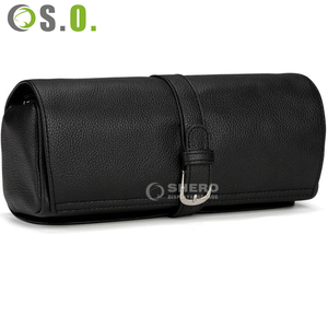 Large Capacity PU Leather Jewelry Roll Organizer With Zipper Pocket Custom Print Available Factory Direct For Business Trip - Product Image 3