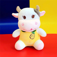Jouet Moo Sound Print Lait En Peluche Bébé Canapé Chauffant Pondéré En Peluche Coussin Chauffant Vache Jouets Avec Salopette