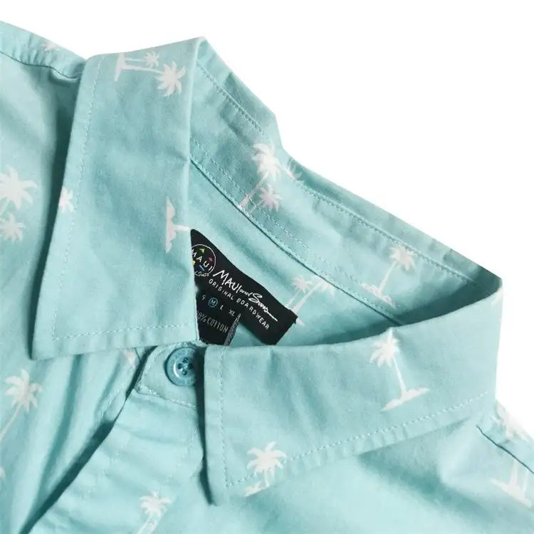 Oem Fall Print Button Up Breathable Fashion Mens Hawaii Shirt