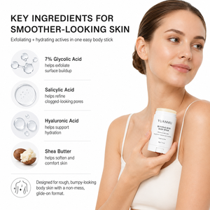 <span class=keywords><strong>Crème</strong></span> Végane Exfoliante et Nourrissante pour Peaux Rugueuses et Irrégulières, Cible les Points Noirs et les <span class=keywords><strong>Poils</strong></span> <span class=keywords><strong>Incarnés</strong></span>, Éclaircissante à l'Acide Glycolique - Product Image 3