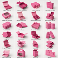 Boîtes d'expédition roses avec logo personnalisé pour les petites entreprises, petites boîtes en carton ondulé pour l'emballage, boîtes cadeaux