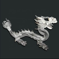 Bouteilles de vin d'alcool en verre transparent en forme de dragon faites à la main par OEM