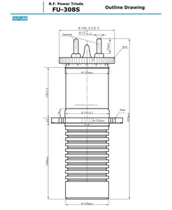 หลอดออสซิลเลเตอร์อิเล็กตรอนไตรโอด RF รุ่น FU-308S ของแท้จากปักกิ่ง ประเทศจีน สำหรับเครื่องความถี่สูง - Product Image 3