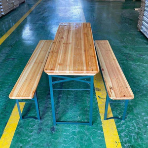 Ensembles de <span class=keywords><strong>table</strong></span> et de <span class=keywords><strong>banc</strong></span> de bière en <span class=keywords><strong>bois</strong></span> pliables d'extérieur pour banquet - Product Image 2
