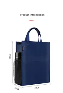 वाटरप्रूफ ऑक्फोर्ड ब्रीफकेस डबल जिपर बिजनेस हैंड बैग ऑफिस दस्तावेज़ बैग कैजुअल लैपटॉप बैग कॉन्फ्रेंस फ़ाइल पाउच - Product Image 6