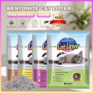 Arena para Gatos de Bentonita Aglomerante Natural de Bajo Polvo, Precio de Fábrica OEM, 5L 10L 25L - Product Image 1