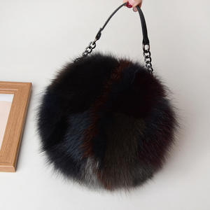 Monederos y bolsos de mano de piel de zorro auténtica de lujo que combinan al por mayor, bolso de mano de piel de zorro, bolso de mano cruzado multicolor - Product Image 3