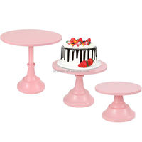 Soporte Redondo de Metal Dorado para Tartas y Postres, Decoración para Fiestas y Eventos, Soporte para Tartas de Boda