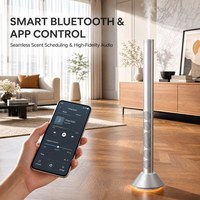 Diffuseur de parfum commercial de type tour, machine d'aromathérapie aux huiles essentielles pour hôtels avec contrôle Bluetooth et haut-parleur