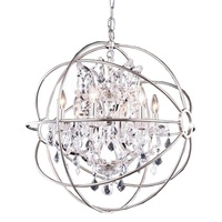 Đèn Chùm Pha Lê Trong Suốt Của Chrome Foucault, Đèn Chùm Pha Lê Trang Trí Đám Cưới, Đèn Chùm Cổ Điển CZ2661/6