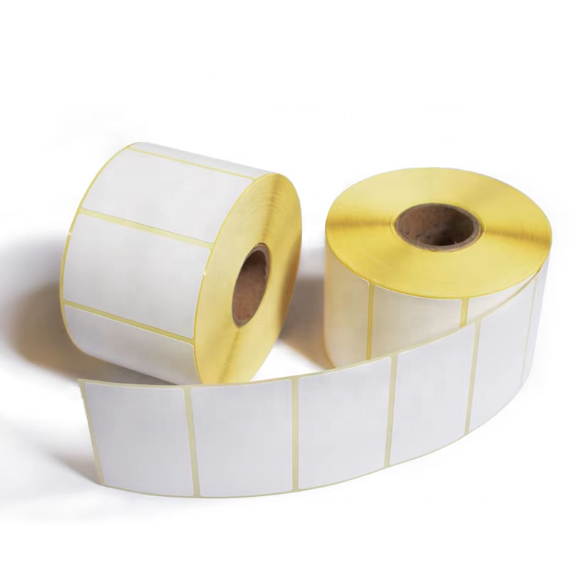 58x40 30x20 White Rubber Label Paper Products Customized Barcode Stickers Self-adhesive Eco Thermal Labels for Logistic Shipping