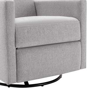 Sillón Reclinable Moderno Galiny Gris, Tapizado en Felpa, Giratorio, para Guardería, Operación Manual, Respaldo Sólido, Estructura Metálica - Product Image 4