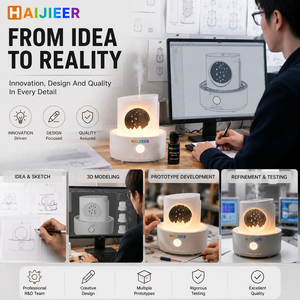 Humidificador con Forma de Gota de Agua y Nube, Flujo de Agua Ajustable, Luz de 7 Colores, Difusor de Aroma con Efecto de <span class=keywords><strong>Lluvia</strong></span> - Product Image 5