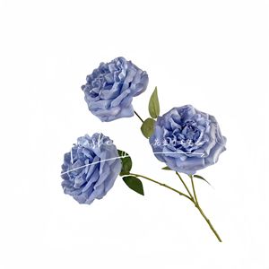 Artificial Roses <b>Silk</b> <b>Flower</b> 3 Heads High Simulation Wedding Decoration Living Room Table Display - Product Image 5