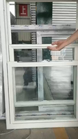 Fenêtre à guillotine double en PVC de style américain, fenêtre coulissante verticale, fenêtre à châssis