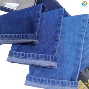 Bán Buôn 14Oz 100% Cotton Twill Denim Vải Màu Đen + Màu Xanh Sợi Nhuộm Dệt Heavyweight Bàn Tay Mềm Mại Cảm Thấy Cho Trang Phục Túi - Product Image 3