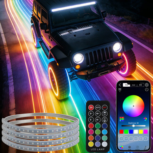 Luz LED RGB para Ruedas de Coche Hesheng Electronics, 15, 17, 19 Pulgadas, Impermeable, Tira de Luz Ambiental Decorativa para Automóvil - Product Image 1