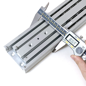 HVPAL 헤비 듀티 슬라이드 300kg 하중 80mm 와이드 알루미늄 합금 볼 베어링 슬라이드 산업용 캐비닛 용 전체 확장 슬라이드 레일 - Product Image 1