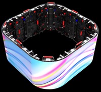 Écran LED flexible pour intérieur et extérieur, module souple P2.976 P3.91, 250x250mm, écran LED en colonne, mur vidéo