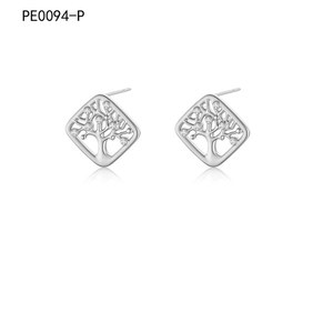 ต่างหูแฟชั่นประดับเซอร์โคเนียสตั๊ด PE0094 สำหรับผู้หญิงเครื่องประดับคุณภาพสูง - Product Image 1