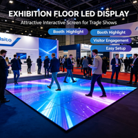Écran LED de piste de danse incurvé ou plat, couleur intégrale, interactif pour fêtes, résolution 4K, étanche IP65, Adobe RGB 90%