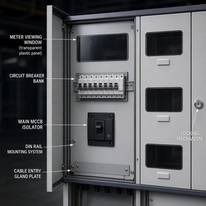 ราคาโรงงาน กล่องมิเตอร์ไฟฟ้าในอาคาร รุ่น XM ซีรีส์ 220V 380V 400V  IP40 IP20C ป้องกันนิ้วมือ  กล่องมิเตอร์วัดพลังงาน kWh สำหรับที่อยู่อาศัย - Product Image 3
