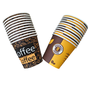 Gobelets en papier personnalisés imprimés avec logo, fabrication en usine, 4 oz, vente en gros, écologiques, jetables, à paroi simple, pour thé - Product Image 1