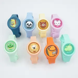 Bracelet anti-moustique pour enfants en silicone, huile de sérum végétal naturel, étanche, dessin animé Flash