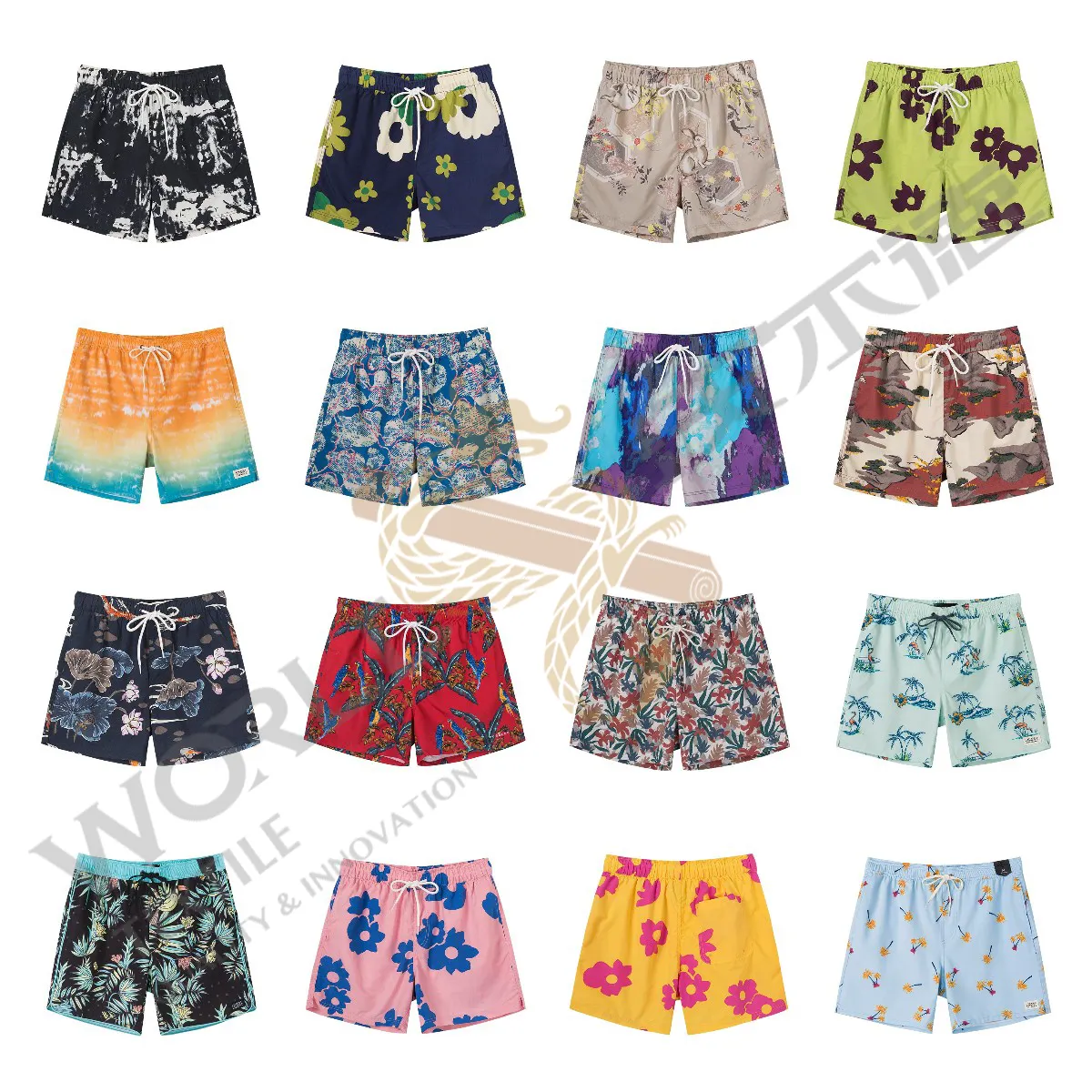 Men's Shorts Customized 1 Piece Casual Other Fabric Digital Printing Woven Short Board Shorts Swim Trunks