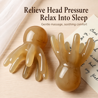 1PC Peigne de massage en silicone en forme de tête de pieuvre pour la thérapie du cuir chevelu, gratte-tête pour la relaxation des méridiens, outil portable anti-stress