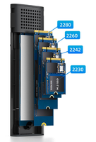 Boîtiers en aluminium M2 NVMe/SSD pour disques durs, boîtier de stockage, accessoires informatiques
