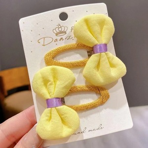 Pinzas para el cabello con lazo de tela para niñas, bonitas horquillas con estampado floral, estilo princesa, pasadores para flequillo lateral, accesorios para el cabello para niños - Product Image 5