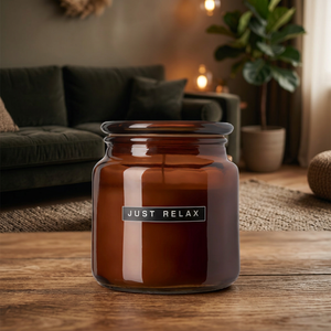 Vela Aromática Wellmark de 650g, Aroma a Madera de Cedro Personalizable, Diseño con Patrón de Frutas, Modelo para el Día de San Valentín - Product Image 2