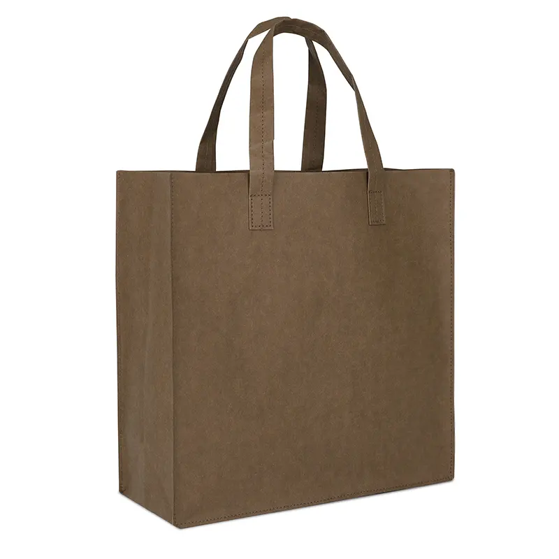 Eco-friendly paper gift bag custom design grease proof kraft paper bags washable shopping paper bag packaging